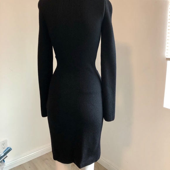 Woman knitted dress skirt top black sweater xs blk - Picture 8 of 8
